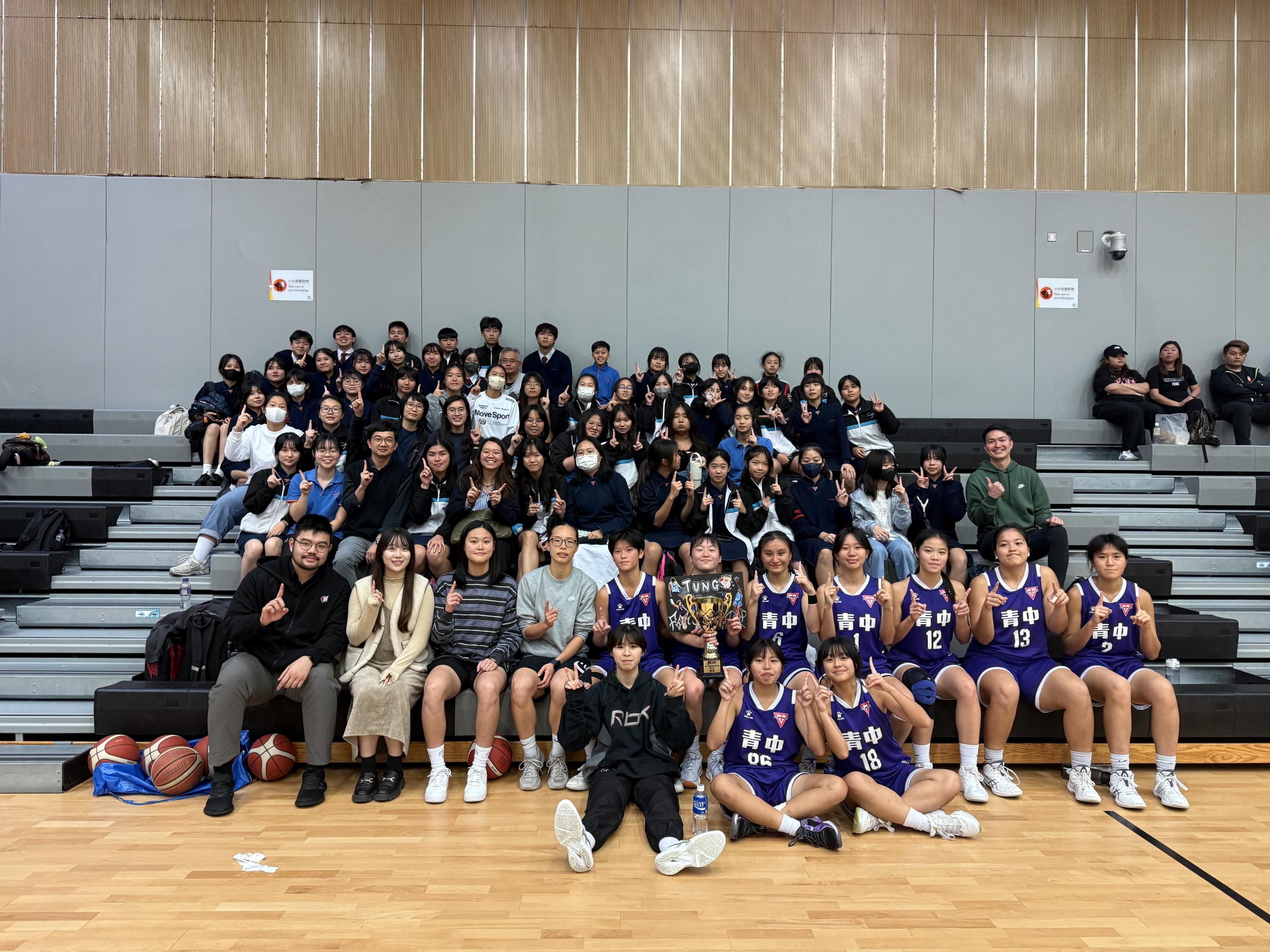 Girl’s Grade A Basketball Team has won the championship in the Yuen Long