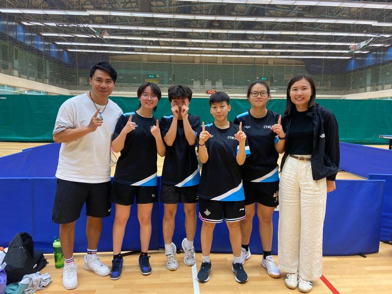 2024 Yuen Long Inter-School Competition Girl's Grade A Table Tennis Team for winning the championship