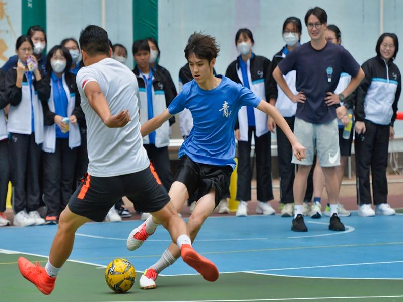 Teacher and Student Football Match