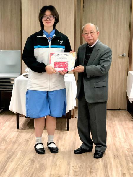 GURUNG PRAYUSHNA from 4PT joined this year's English Speaking Union Hong Kong's AGM Dinner on the evening