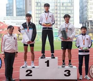 LAI PAK LONG (5CH) for winning 1st Runner-up in the 1500m event at the All Hong Kong Schools Jing Ying Athletics(Team) Tournament and breaking the tournament record