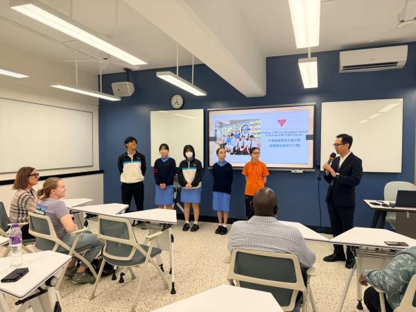 Welcome World YMCA Executive Committee Members to Chinese Y.M.C.A. Secondary School